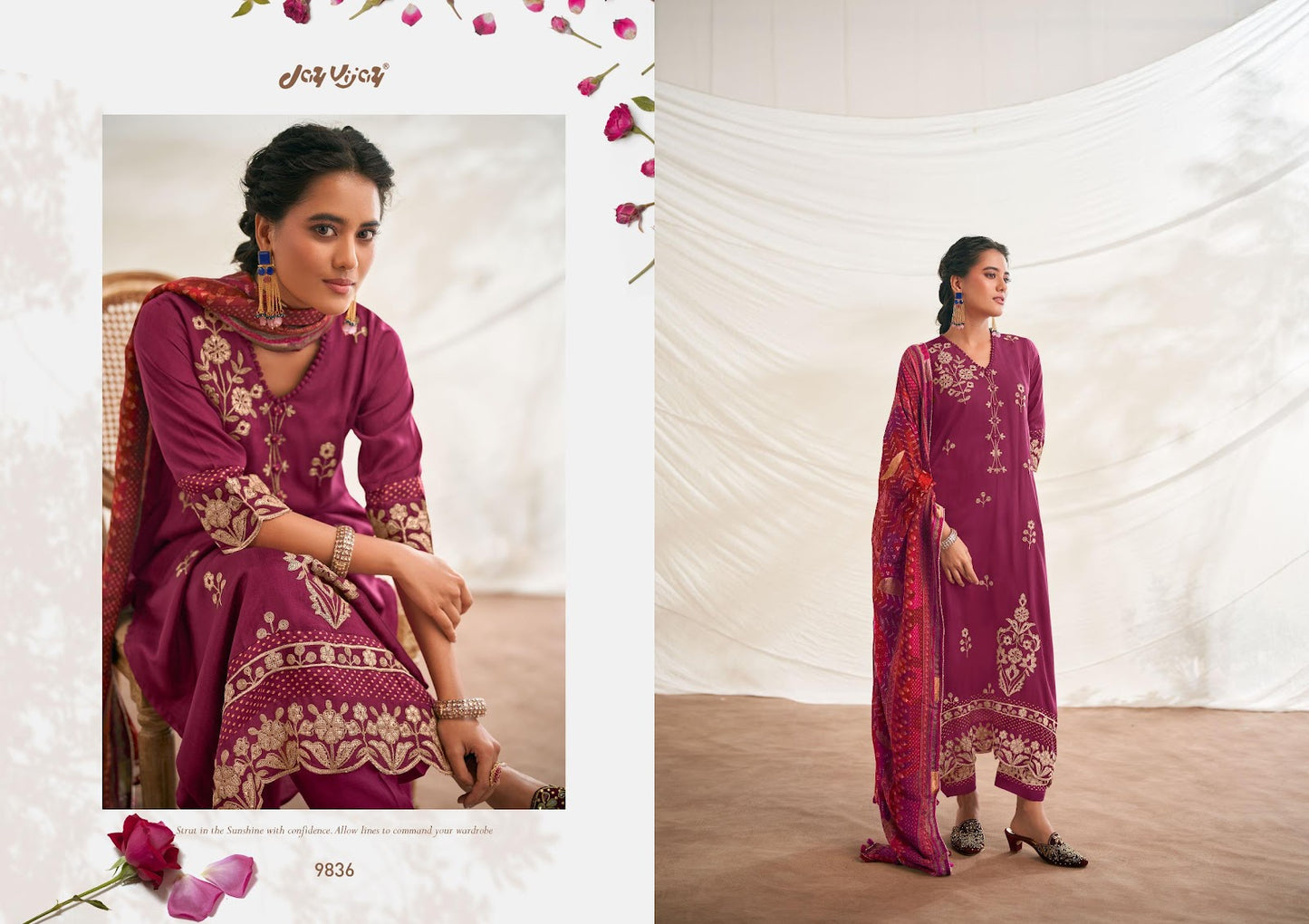 Utsvam Jay Vijay Pure Bemberg Pant Style Suits Exporter Gujarat