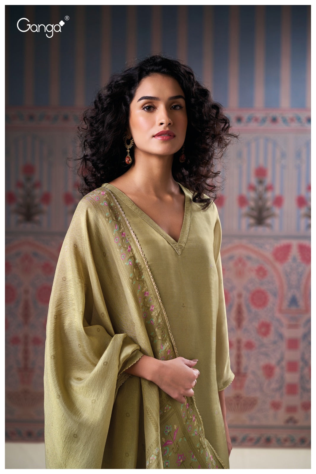 Aneeta 3173 Ganga Premium Bemberg Plazzo Style Suits Supplier Gujarat
