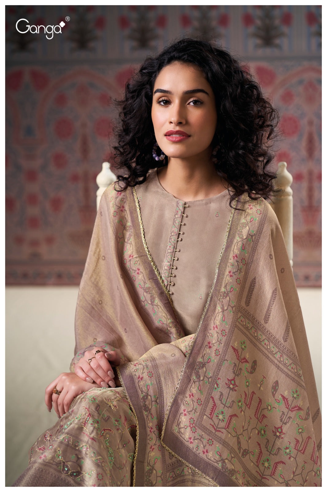 Aneeta 3173 Ganga Premium Bemberg Plazzo Style Suits Supplier Gujarat