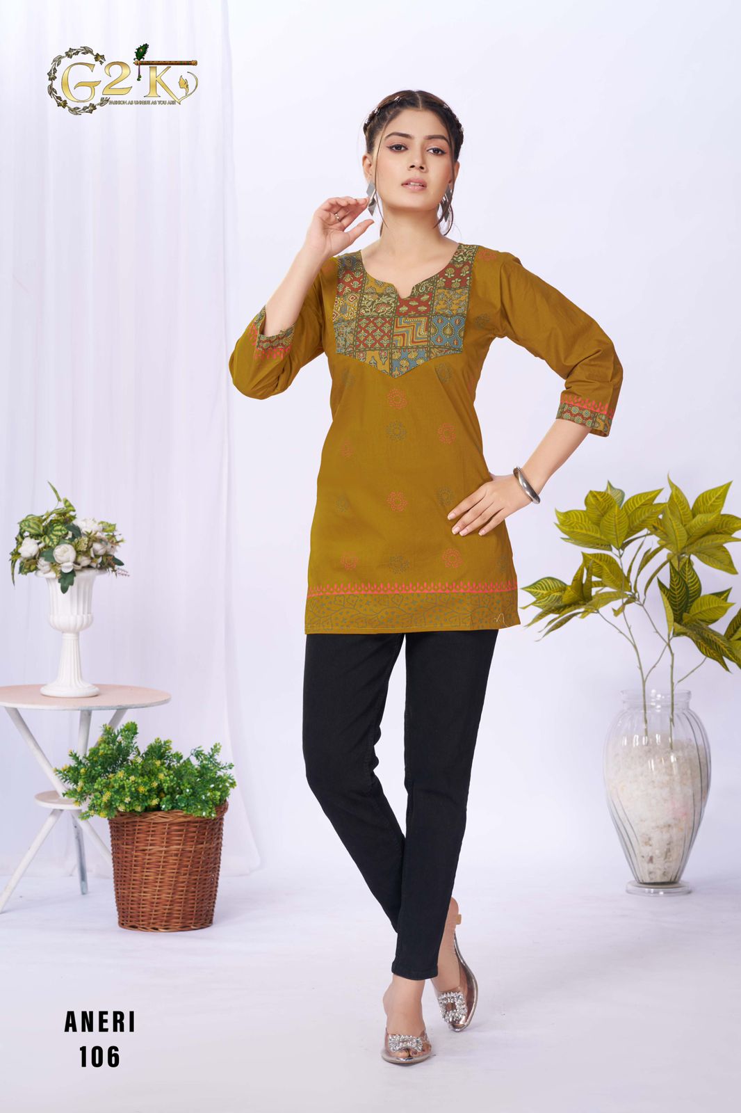 Aneri G2K Cotton Short Kurtis Wholesale Price