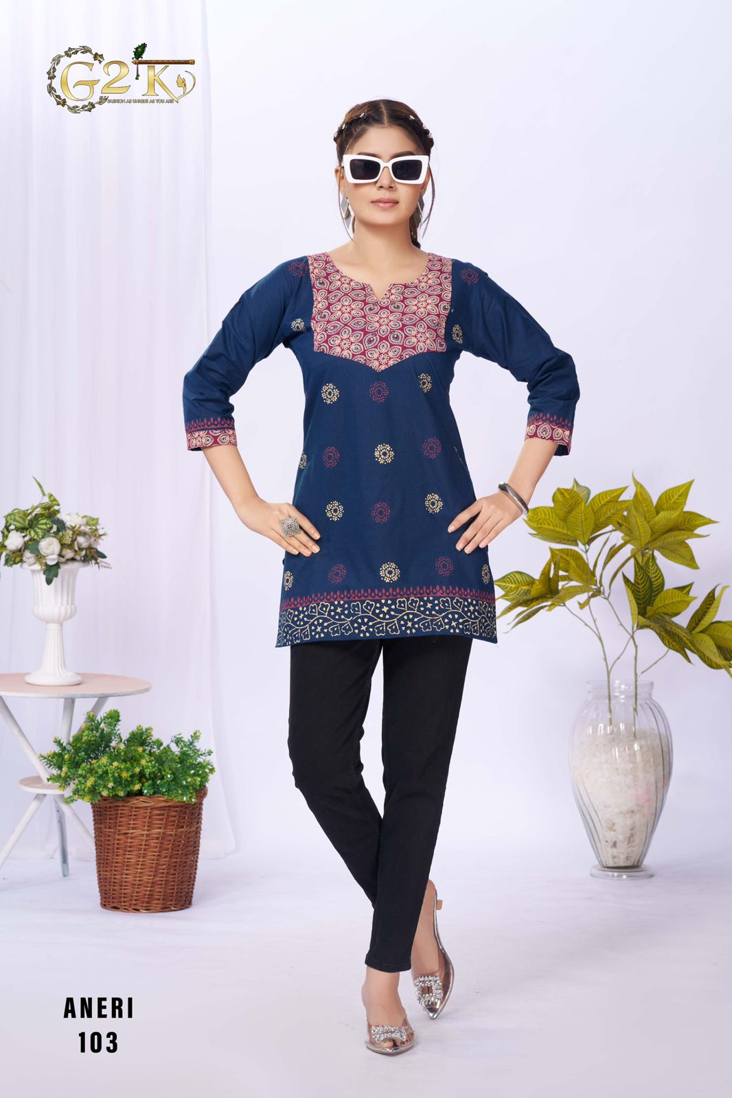 Aneri G2K Cotton Short Kurtis Wholesale Price