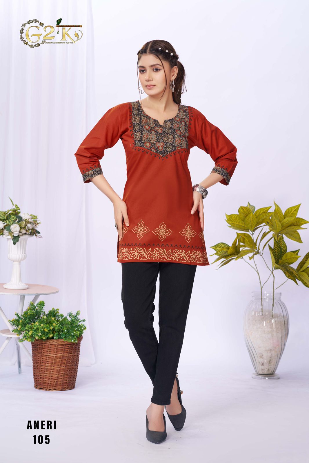 Aneri G2K Cotton Short Kurtis Wholesale Price
