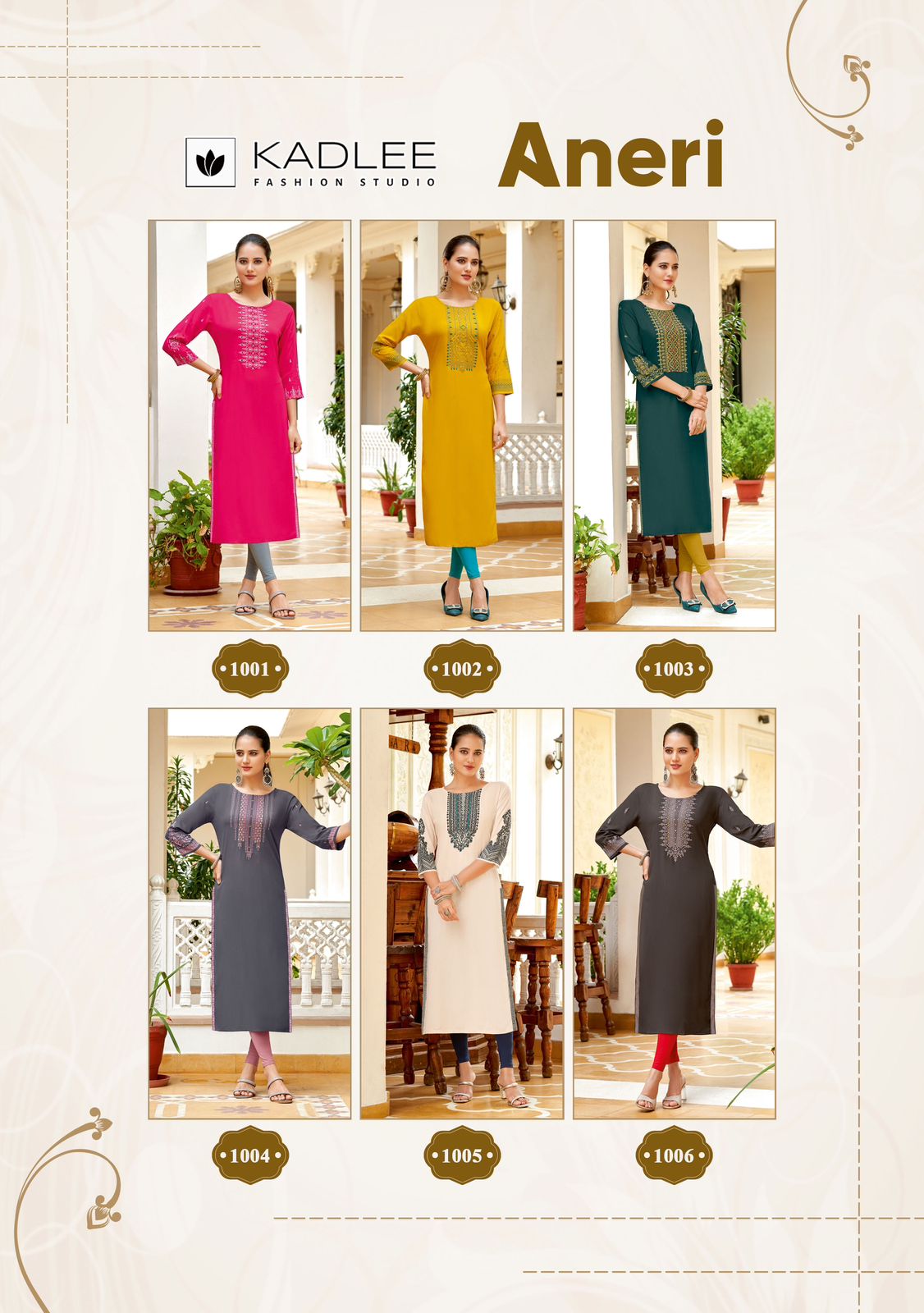Aneri Kadlee Heavy Rayon Long Straight Kurti Wholesale Price