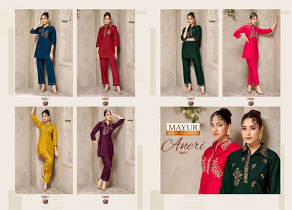 Aneri Vol 1 Mayur Creation Vetican Silk Co Ord Set Manufacturer Gujarat