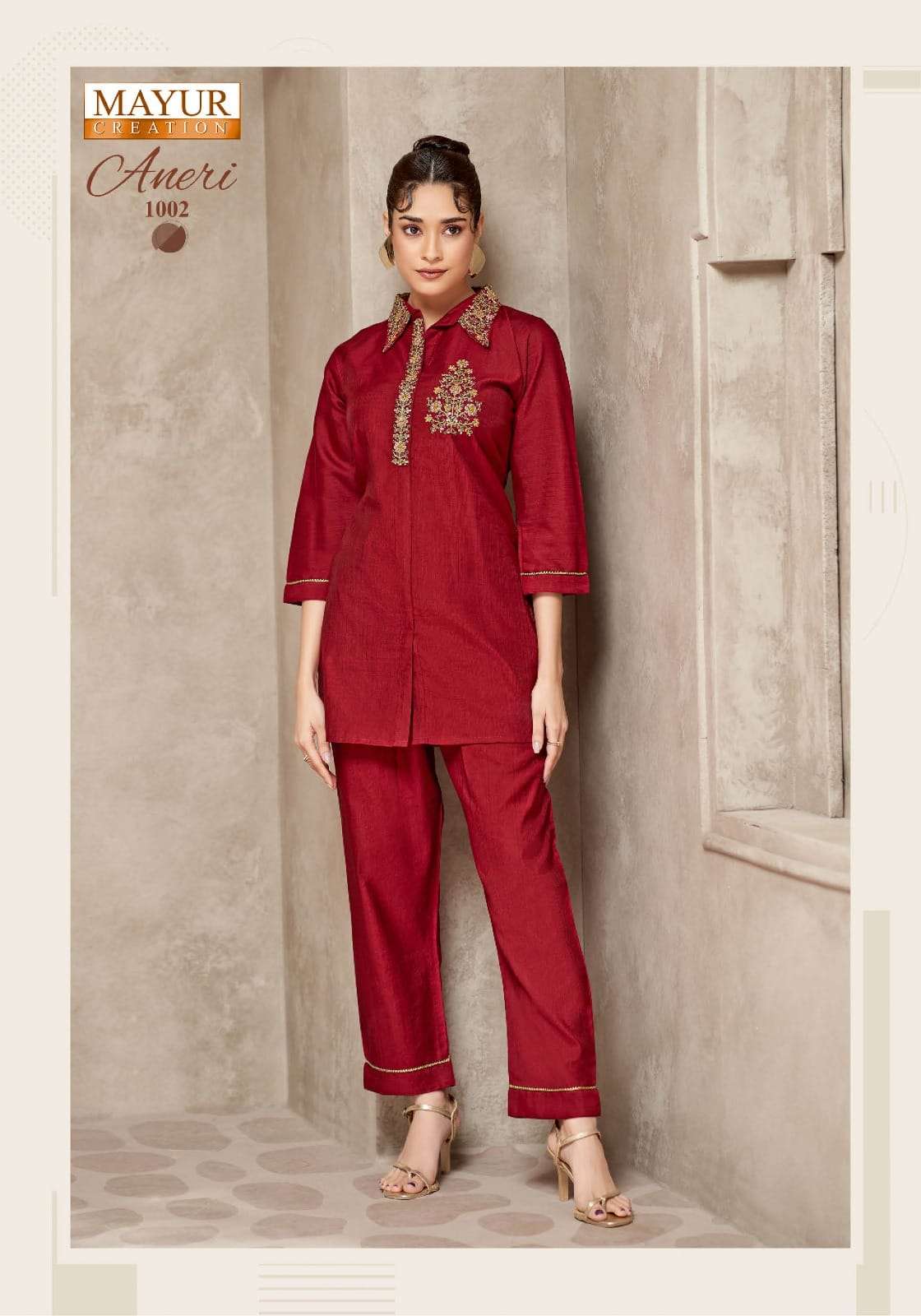 Aneri Vol 1 Mayur Creation Vetican Silk Co Ord Set Manufacturer Gujarat