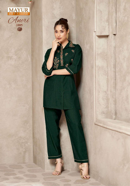 Aneri Vol 1 Mayur Creation Vetican Silk Co Ord Set Manufacturer Gujarat