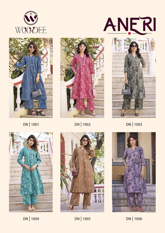 Aneri Woodee Heavy Cotton Co Ord Set Wholesale Rate