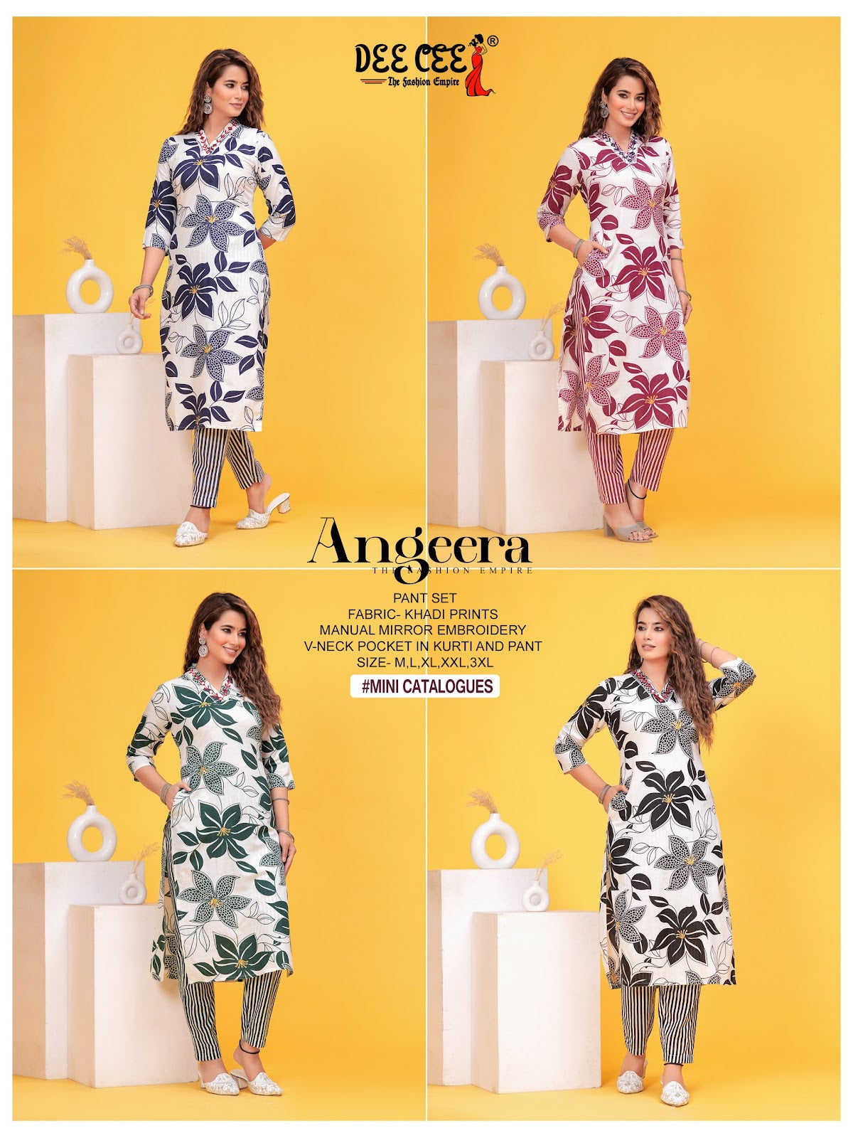 Angeera Deecee Khadi Kurti Pant Set Manufacturer Gujarat