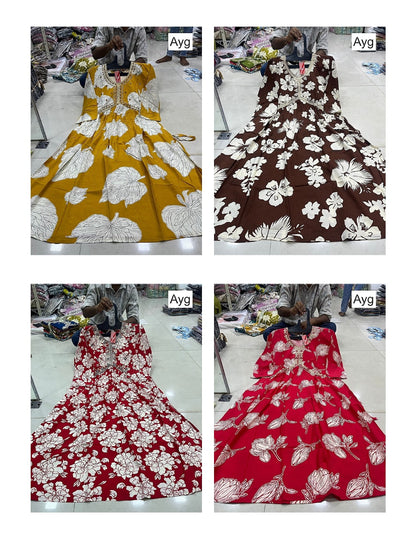 Angel 0309 Ayg Liva Anarkali Kurtis Exporter India
