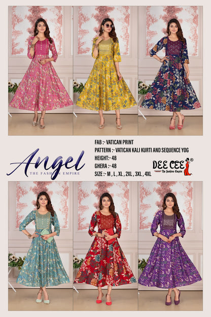 Angel Deecee Vetican Anarkali Kurtis Wholesaler Gujarat