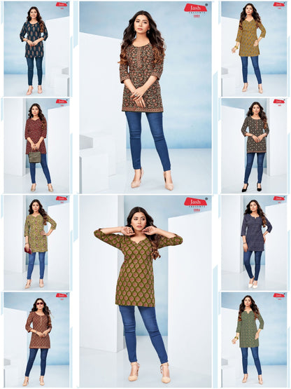 Angel Jash Cotton Short Kurtis Exporter