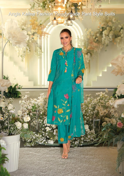 Angle Kailee Fashion Viscose Readymade Pant Style Suits Exporter India