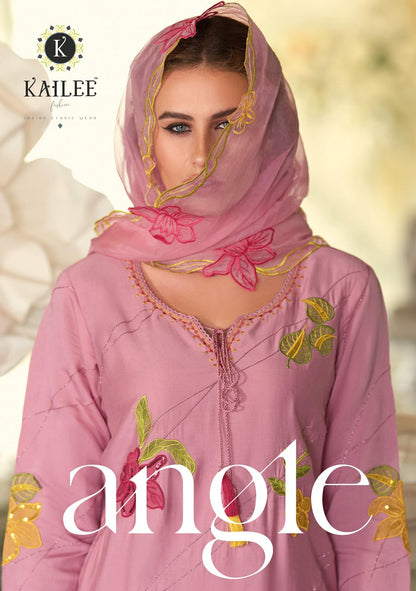 Angle Kailee Fashion Viscose Readymade Pant Style Suits Exporter India