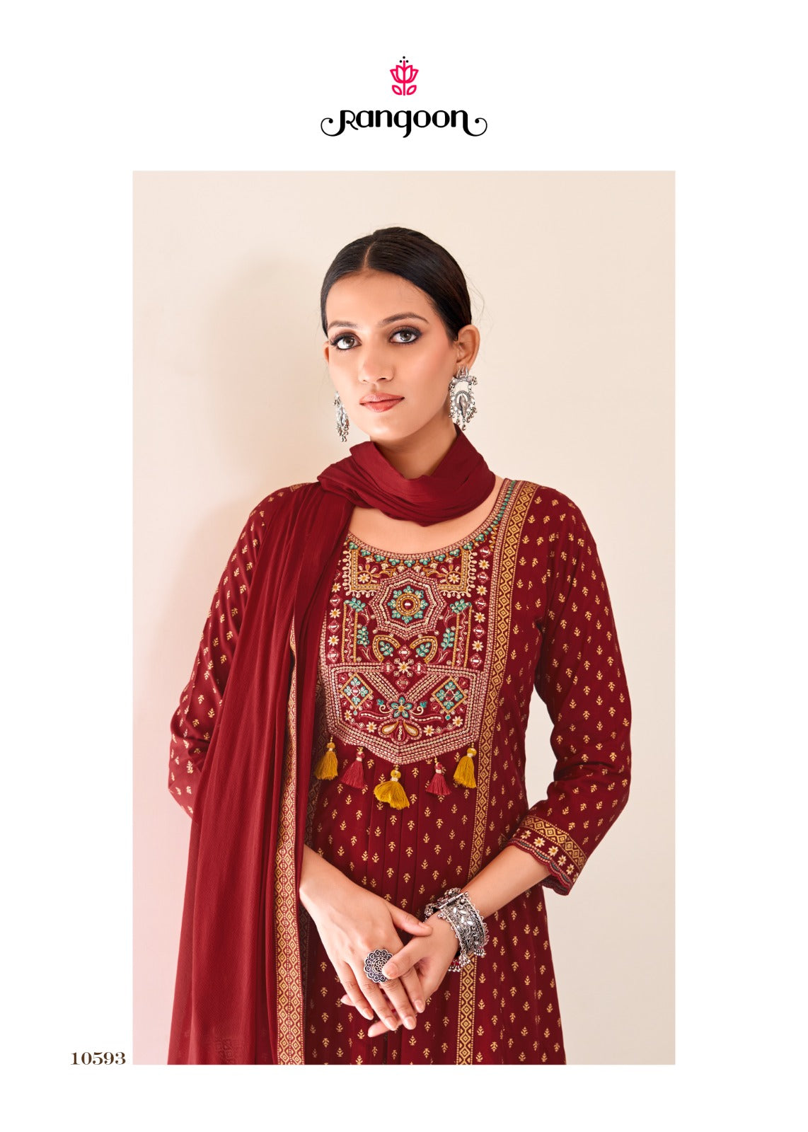 Angel Rangoon Rayon Readymade Plazzo Style Suits Wholesaler Ahmedabad