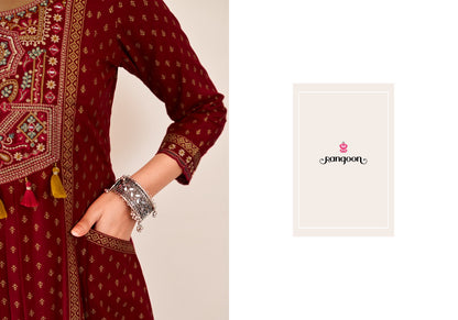 Angel Rangoon Rayon Readymade Plazzo Style Suits Wholesaler Ahmedabad