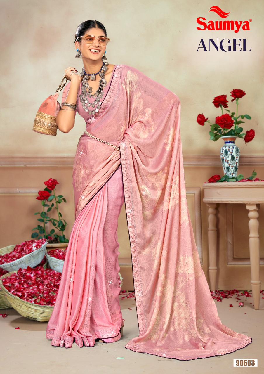 Angel Saumya J Chiffon Sarees Wholesaler India