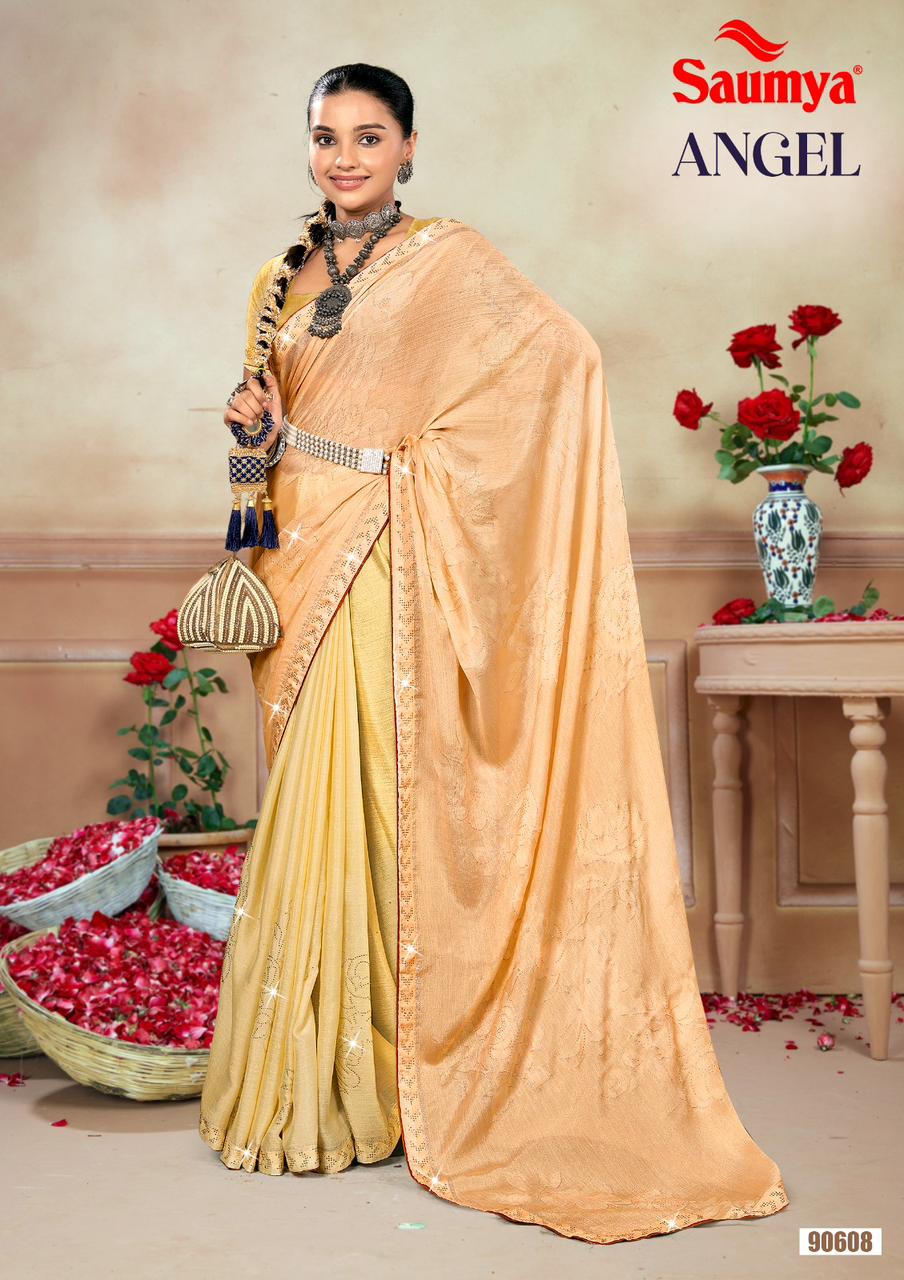 Angel Saumya J Chiffon Sarees Wholesaler India
