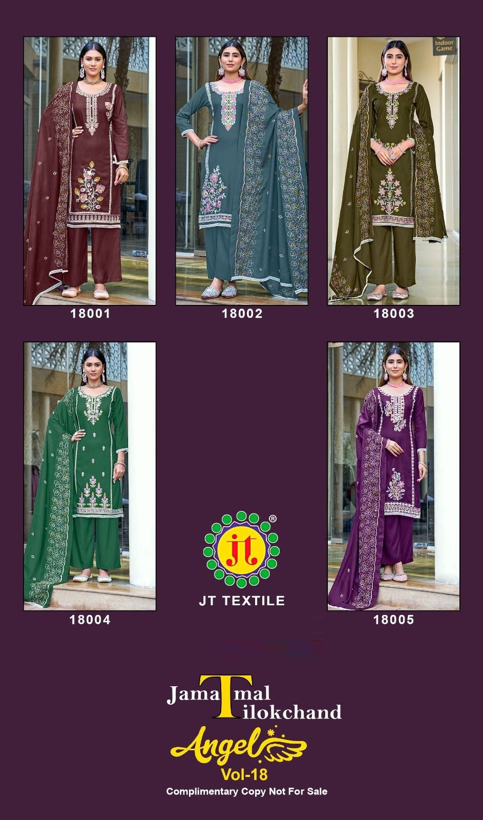 Angel Vol 18 Jt Rayon Pant Style Suits Wholesale