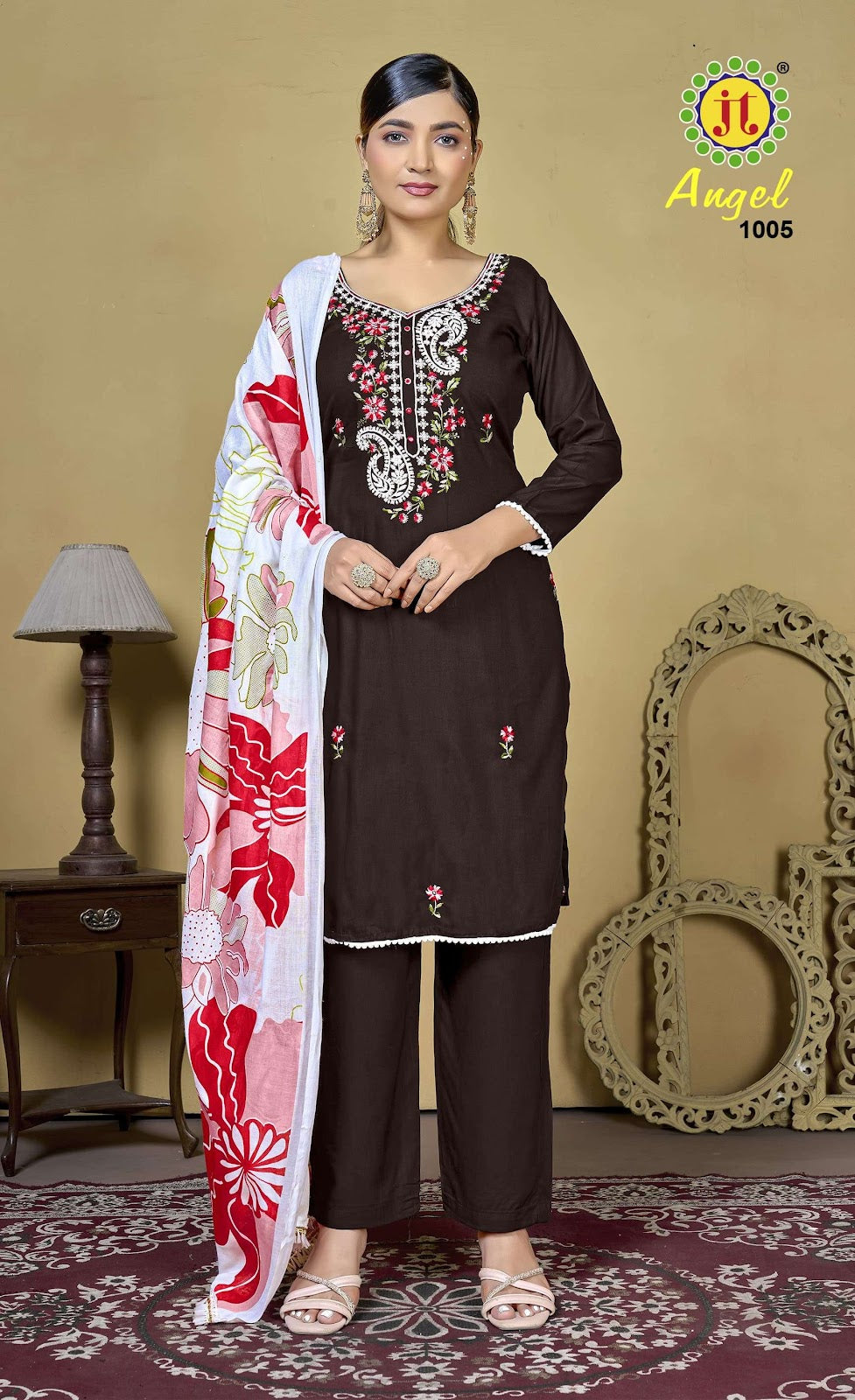 Angel Vol 1 Jt Rayon Pant Style Suits Wholesaler India