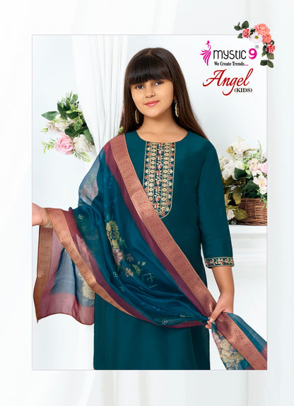 Angel Vol 1 Mystic 9 Gadwal Girls Readymade Pant Suits Supplier Gujarat
