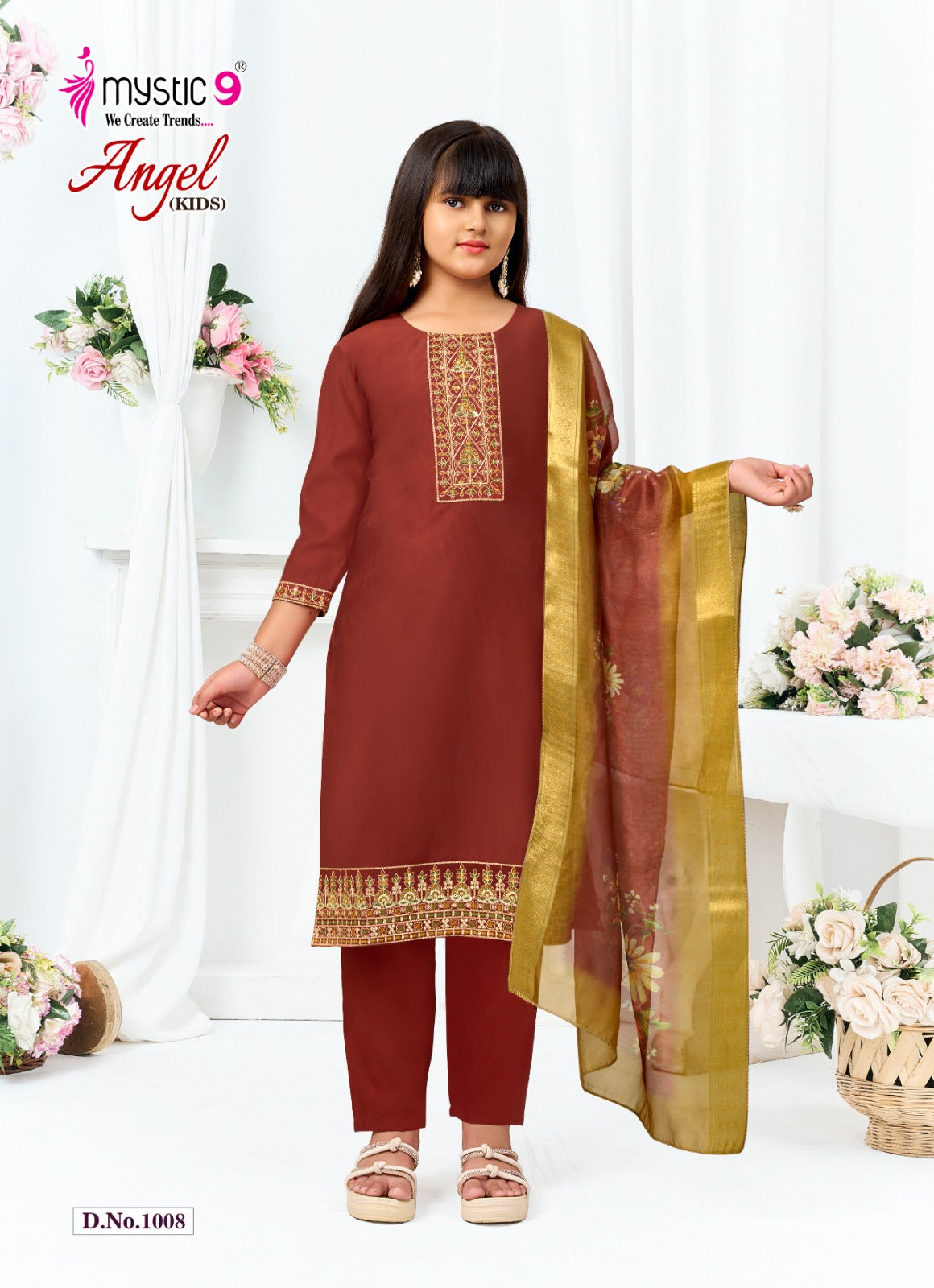 Angel Vol 1 Mystic 9 Gadwal Girls Readymade Pant Suits Supplier Gujarat