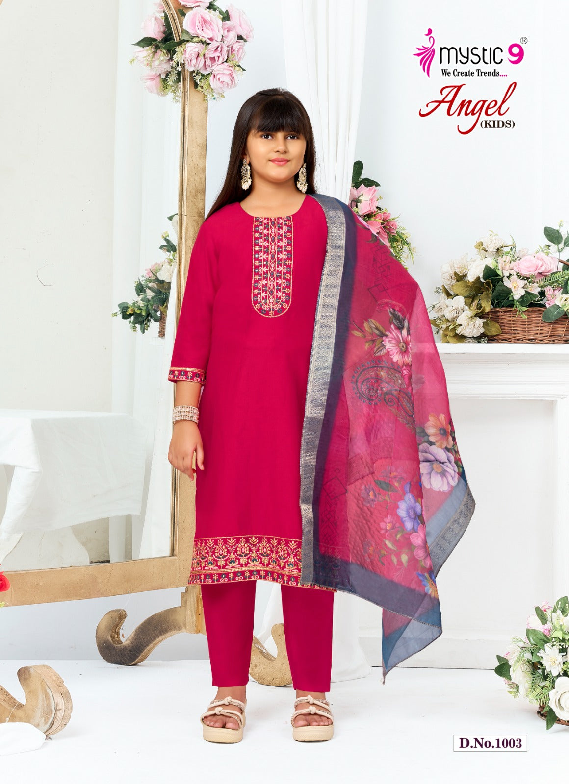 Angel Vol 1 Mystic 9 Gadwal Girls Readymade Pant Suits Supplier Gujarat