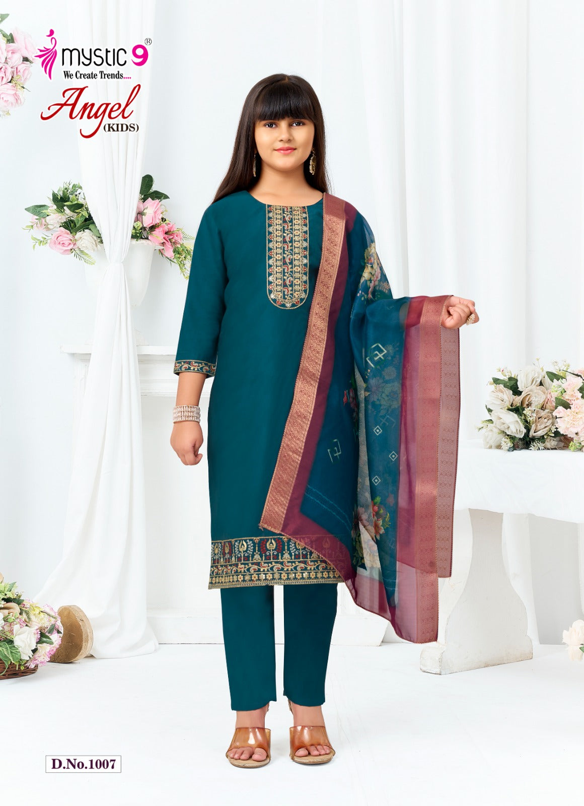 Angel Vol 1 Mystic 9 Gadwal Girls Readymade Pant Suits Supplier Gujarat