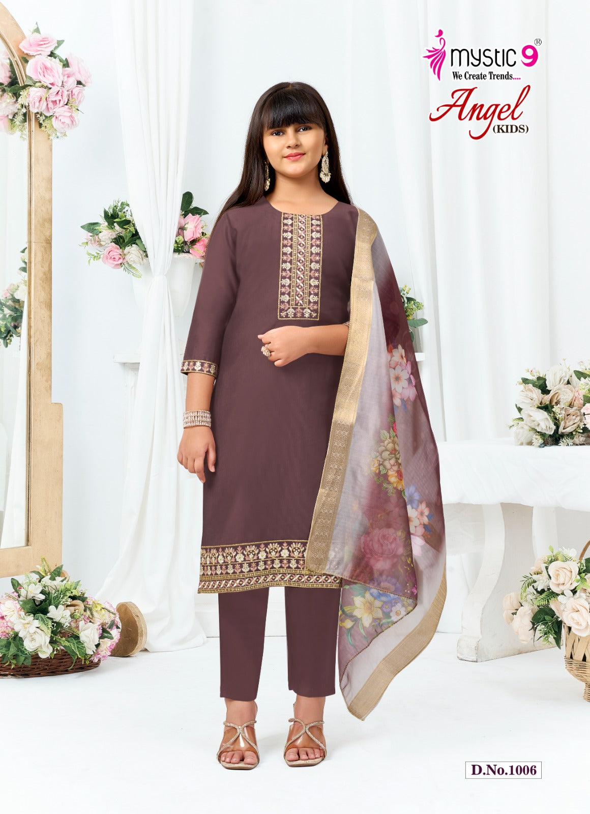 Angel Vol 1 Mystic 9 Gadwal Girls Readymade Pant Suits Supplier Gujarat