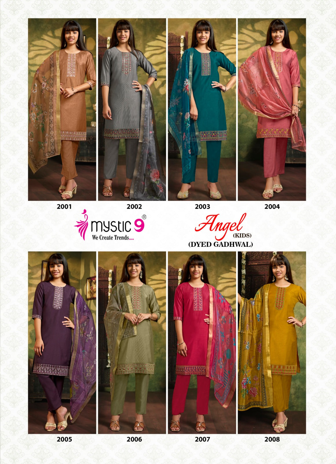 Angel Vol 2 Mystic 9 Vertican Girls Readymade Pant Suits Supplier