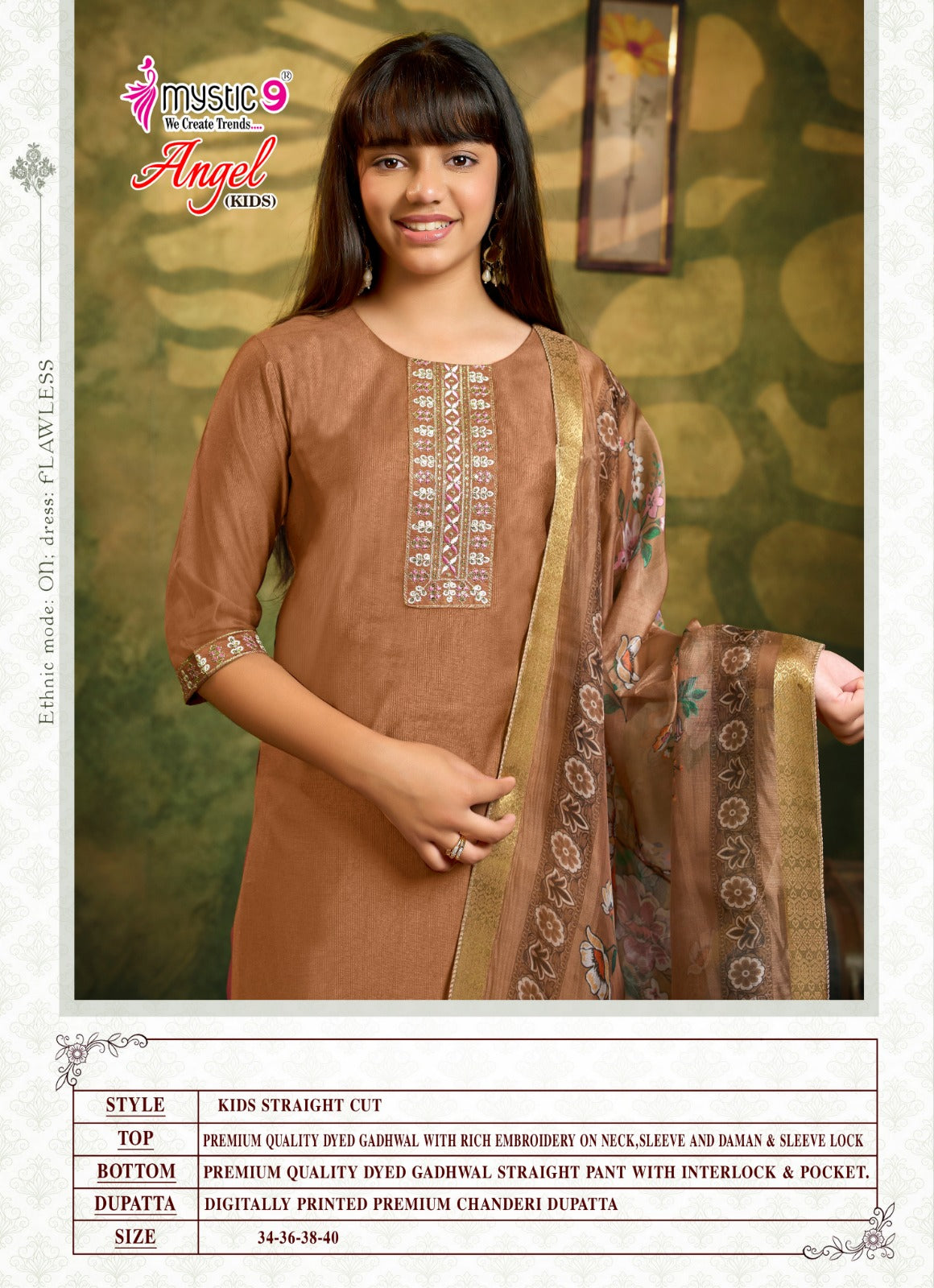 Angel Vol 2 Mystic 9 Vertican Girls Readymade Pant Suits Supplier