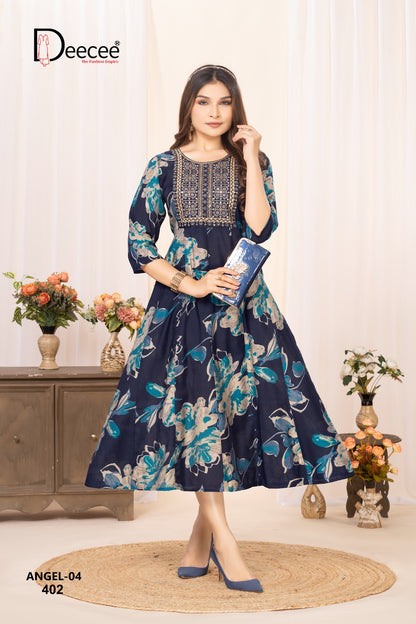 Angel Vol 4 Deecee Vatican Anarkali Kurtis Exporter Gujarat