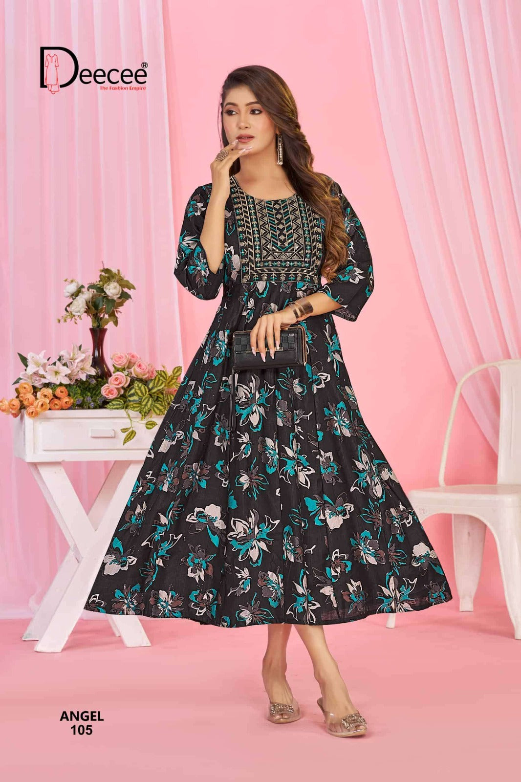 Angel Vol 6 Deecee Vatican Anarkali Kurtis Exporter Gujarat