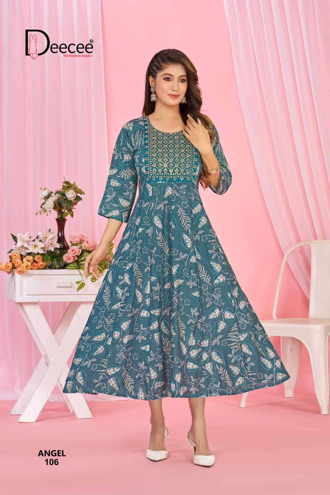 Angel Vol 6 Deecee Vatican Anarkali Kurtis Exporter Gujarat