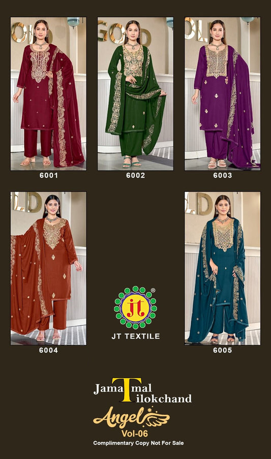 Angel Vol 6 Jt Rayon Pant Style Suits Wholesale Price
