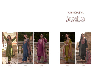 Angelica Mannrasiya Pure Muslin Pant Style Suits Wholesale Price