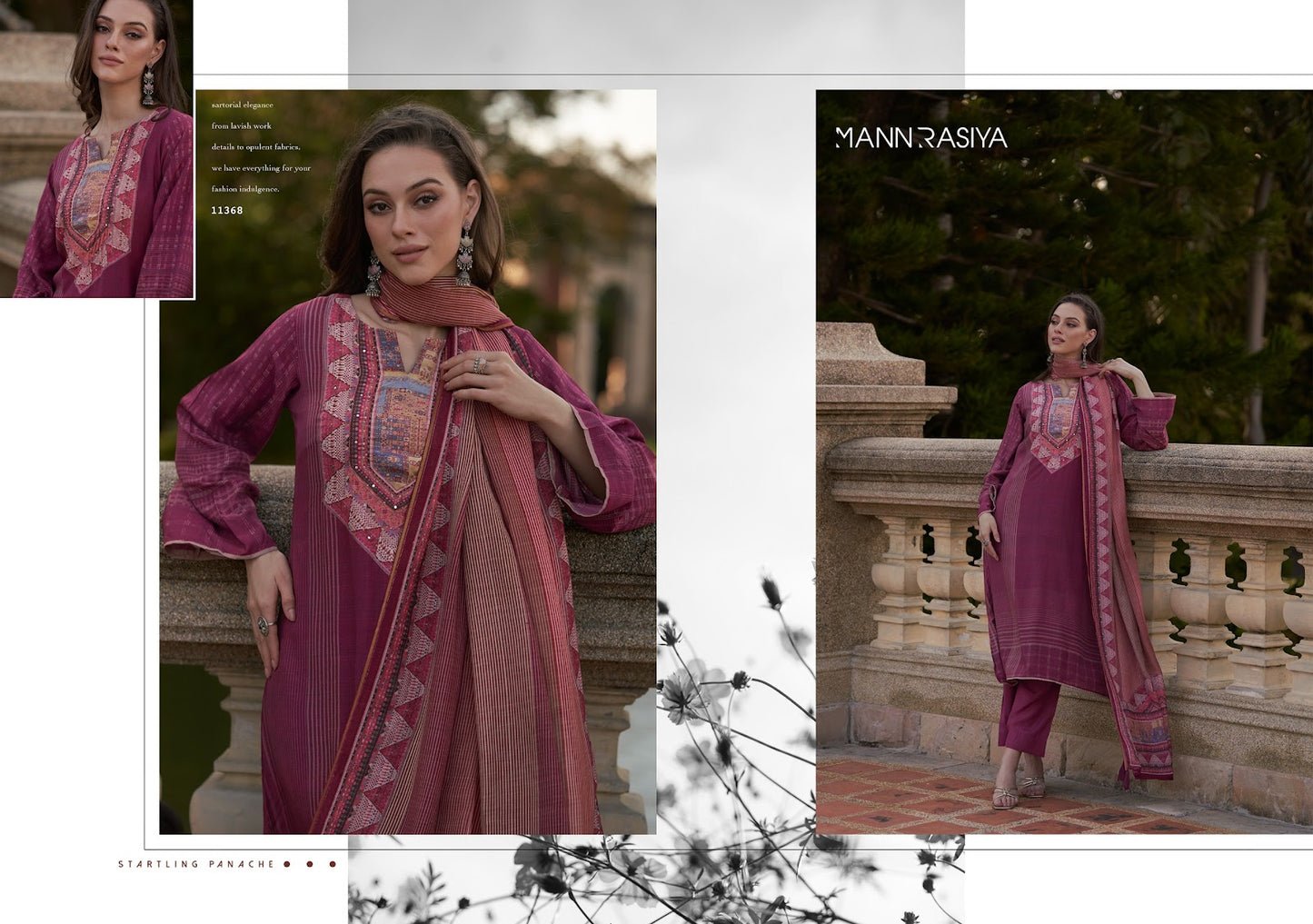 Angelica Mannrasiya Pure Muslin Pant Style Suits Wholesale Price