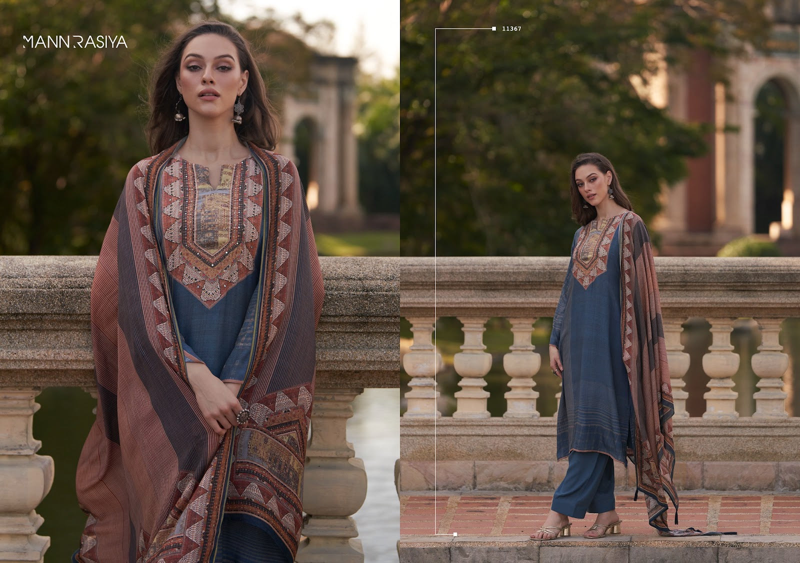 Angelica Mannrasiya Pure Muslin Pant Style Suits Wholesale Price