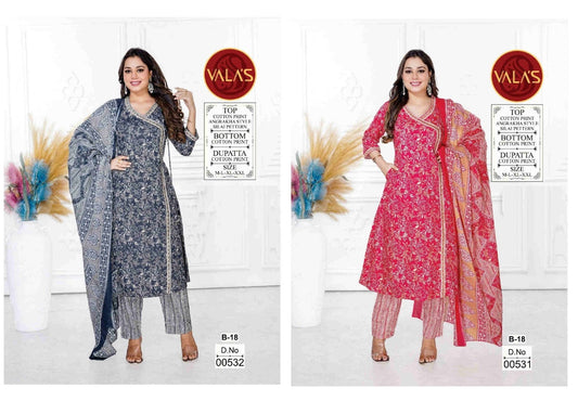 Angrakha Style Valas Cotton Readymade Pant Style Suits Exporter