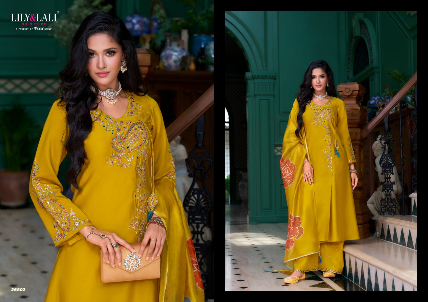 Angrakhha Lily Lali Roman Silk Readymade Plazzo Style Suits Manufacturer Gujarat