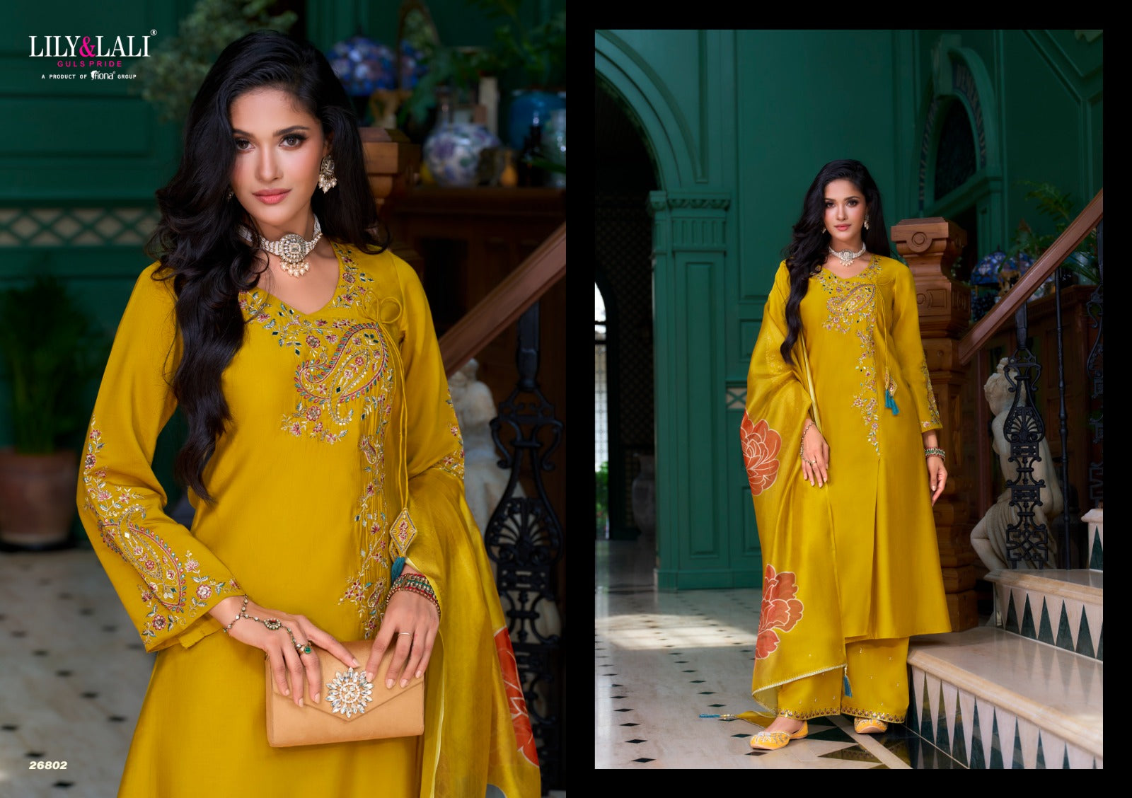 Angrakhha Lily Lali Roman Silk Readymade Plazzo Style Suits Manufacturer Gujarat