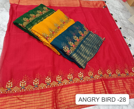 Angry Bird 28 Kalpveli Nilgiri Chiffon Sarees Manufacturer