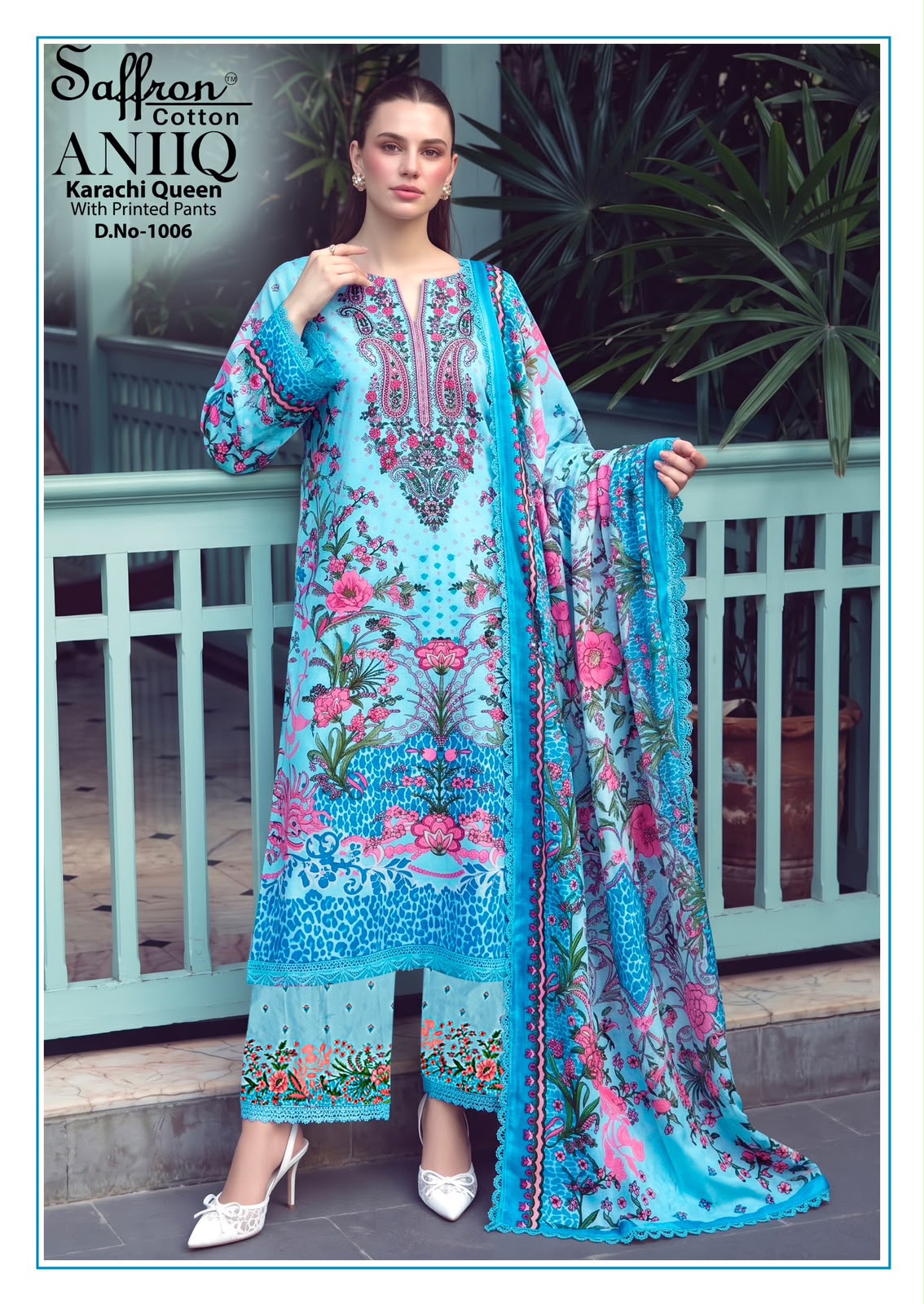 Aniiq Saffron Cotton Karachi Salwar Suits Manufacturer Gujarat