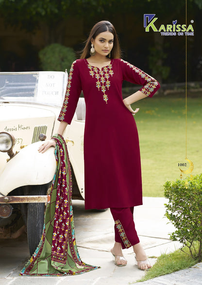 Anika Karissa Premium Readymade Pant Style Suits Supplier Gujarat