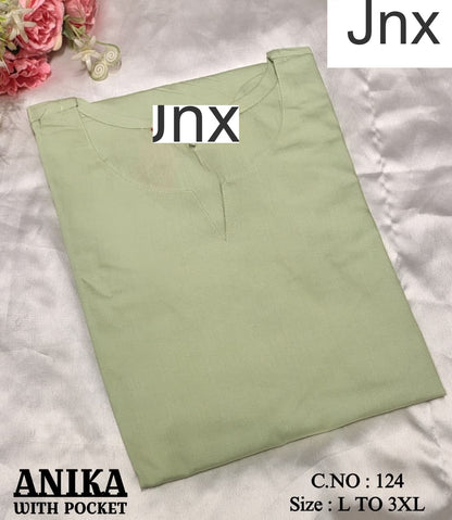 Anika Pocket Jnx Rayon 22Kg Straight Cut Kurtis Manufacturer Gujarat