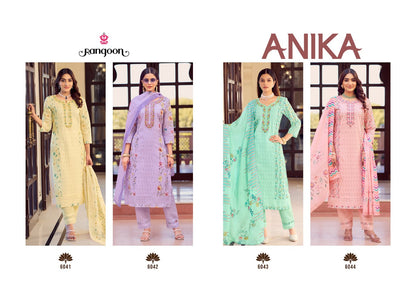 Anika Rangoon Cotton Readymade Pant Style Suits Wholesaler