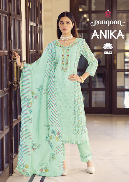 Anika Rangoon Cotton Readymade Pant Style Suits Wholesaler