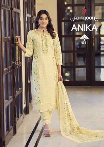Anika Rangoon Cotton Readymade Pant Style Suits Wholesaler