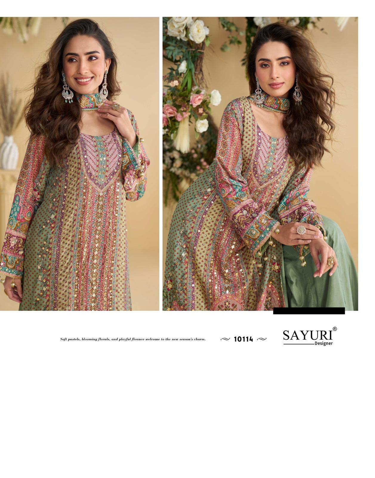 Anika Sayuri Natural Crepe Pakistani Readymade Suits Exporter