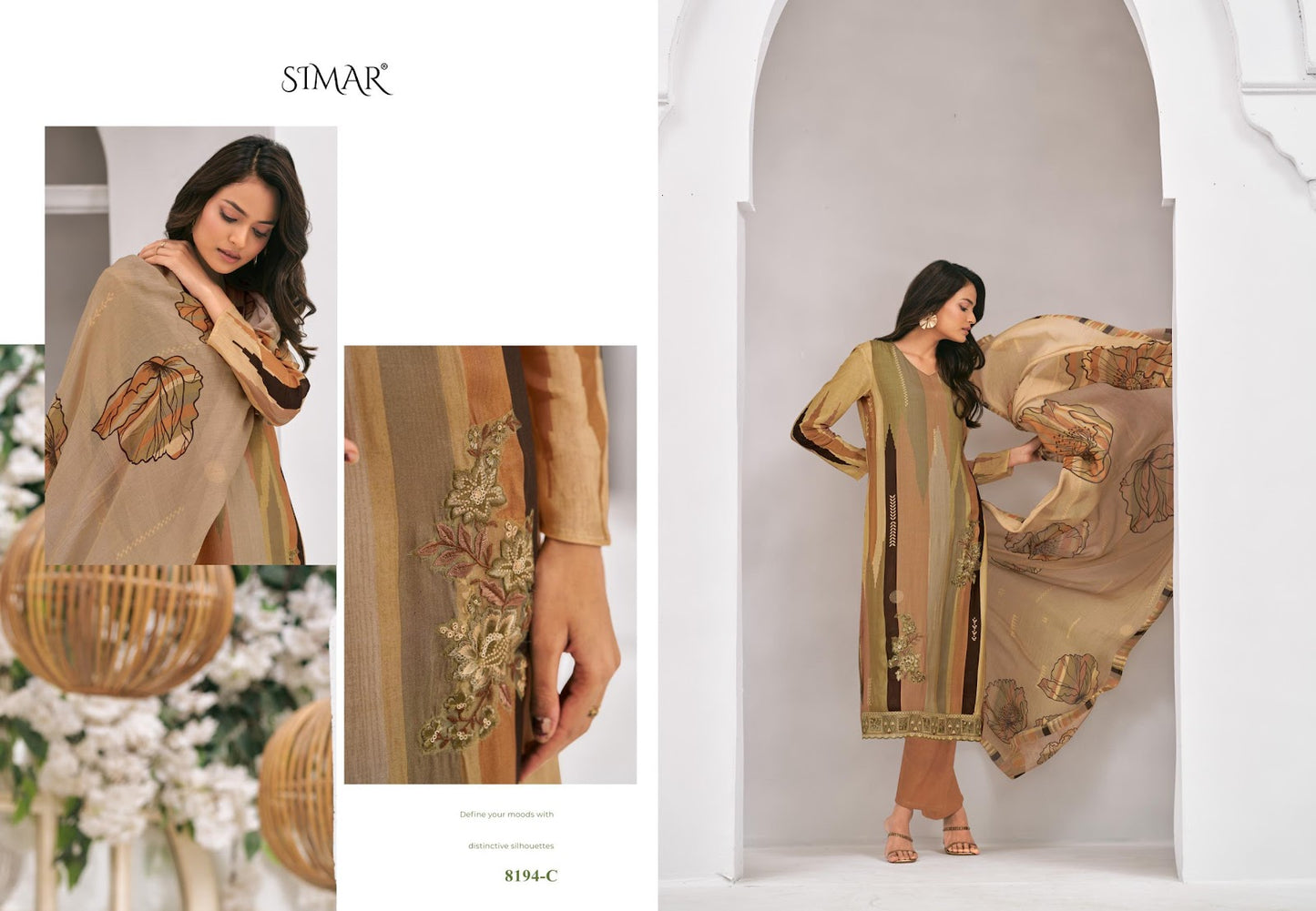 Anika Simar Pure Viscose Pant Style Suits Wholesale Price