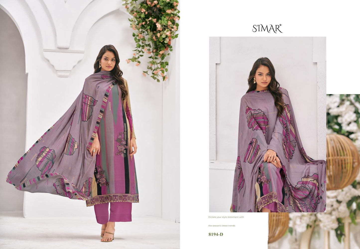 Anika Simar Pure Viscose Pant Style Suits Wholesale Price